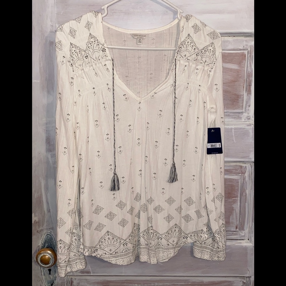 Long sleeve boho shirt NWT